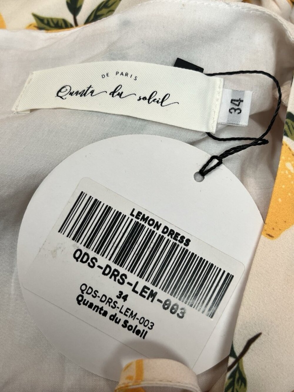 Quanta du Soleil Lemon Midi Dress Size 34 US Size XS - Picture 4 of 7